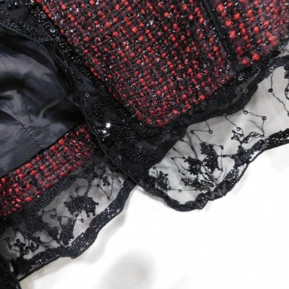 CHICO'S SZ.1  BEADED TWEED BLAZER/JACKET (Gently Used) - Picture 10 of 10